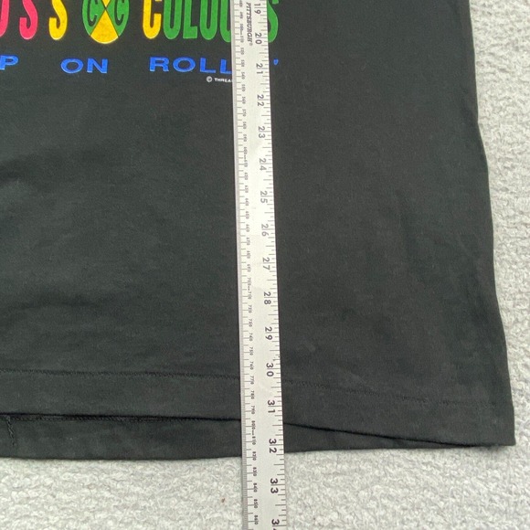Vintage CROSS COLOURS Shirt XL Black‎ Stop D Violence Power 106 1990s Rapper USA - Picture 8 of 15
